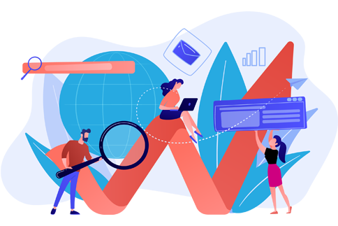 Equipo de marketing y desarrollo Web